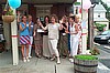 Cutting the ribbon